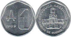 Argentina moneda 1 austral 1989