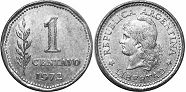 Argentina coin 1 centavo 1972