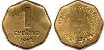 Argentina coin 1 centavo 1992