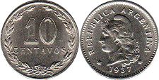 Argentina coin 10 centavos 1937