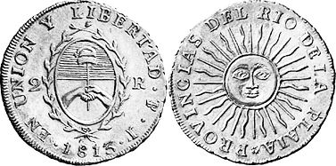 Argentina coin 2 reales 1813