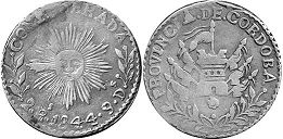 Argentina coin Córdoba 2 reales 1844