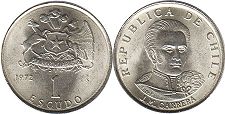 Chile coin 1 escudo 1972
