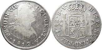 Chile coin 4 reales 1812