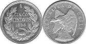 Chile coin 5 centavos 1896