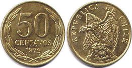 Chile coin 50 centavos 1979