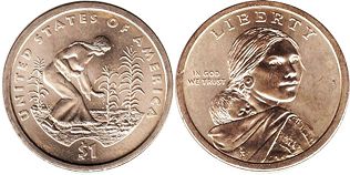 US coin 1 dollar 2009 Planting crops