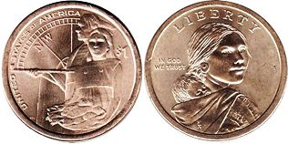 US coin 1 dollar 2014 Native Hospitality