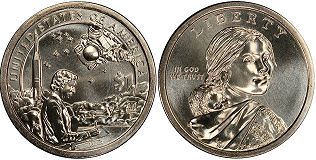 US coin 1 dollar 2019 Space Program