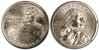 US coin 1 dollar 2020 Peratrovich 