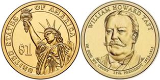 US coin 1 dollar 2009 Taft