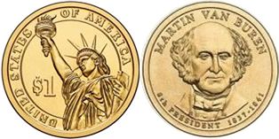 US coin 1 dollar 2009 Van Buren