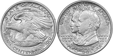 US coin 1/2 dollar 1921 ALABAMA