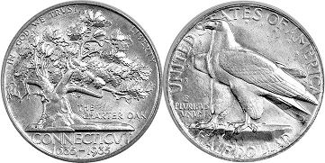 münze 1/2 dollar 1935 CONNECTICUT