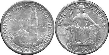 münze 1/2 dollar 1935 PACIFIC INTERNATIONAL EXPOSITION