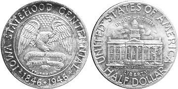 US coin 1/2 dollar 1938 IOWA
