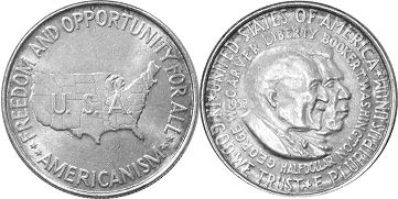 münze 1/2 dollar 1938 BOOKER T. WASHINGTON AND GEORGE WASHINGTON CARVER