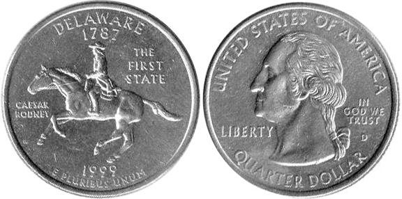 US coin State quarter 1999 Delaware