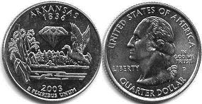 US coin State quarter 2003 Arkansas