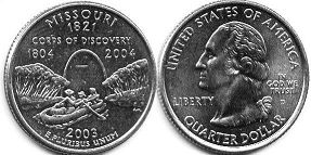 US coin State quarter 2003 Missouri