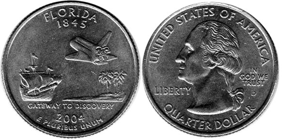 US coin State quarter 2004 Florida