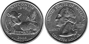 US coin State quarter 2004 Wisconsin