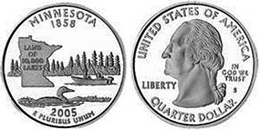 US coin State quarter 2005 Minnesota