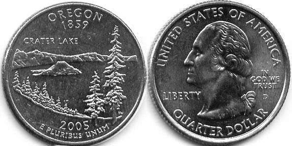 US coin State quarter 2005 Oregon