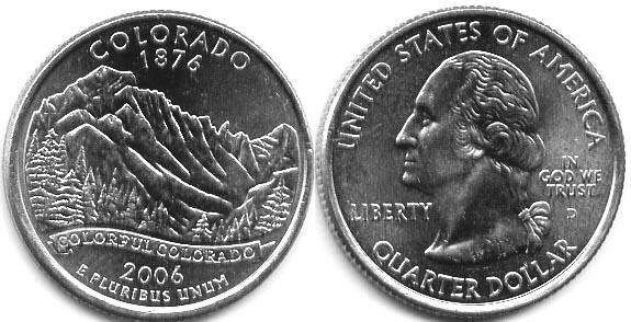US coin State quarter 2006 Colorado