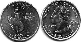 US coin State quarter 2007 Wyoming