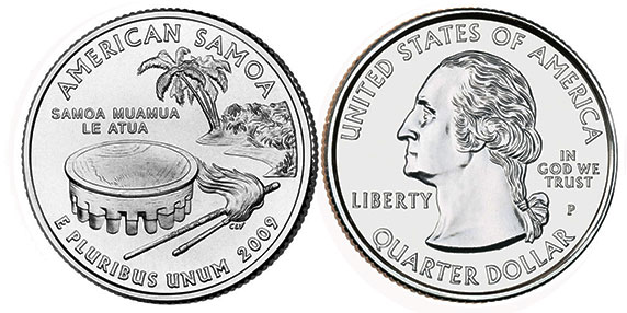 US coin State quarter 2009 American Samoa