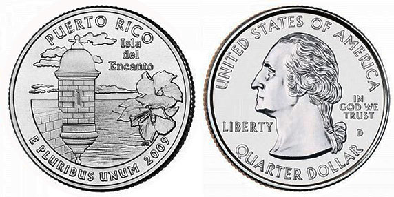 US coin State quarter 2009 Puerto Rico
