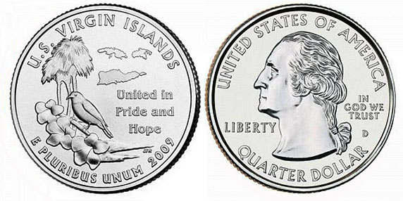 US coin State quarter 2009 U.S. Virgin Islands