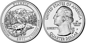US coin Beautiful America quarter 2011 Olympic