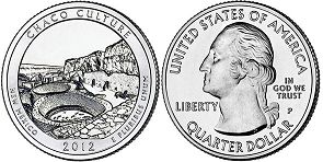 US coin Beautiful America quarter 2012 Chaco Culture