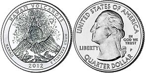 US coin Beautiful America quarter 2012 Hawai’i Volcanoes