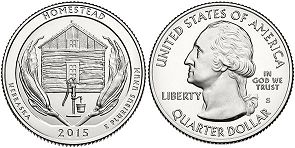 US coin Beautiful America quarter 2015 Homestead 