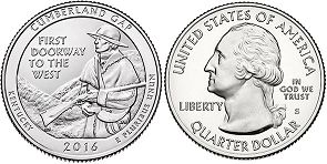 US coin Beautiful America quarter 2016 Cumberland Gap