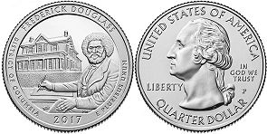 US coin Beautiful America quarter 2017 Frederick Douglass