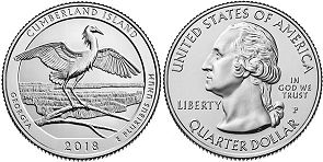 US coin Beautiful America quarter 2018 Cumberland Island