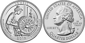 US coin Beautiful America quarter 2019 Lowell