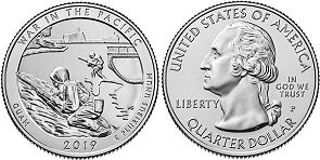 US coin Beautiful America quarter 2019 War in the Pacific