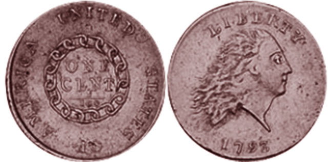 UNS Münze 1 Cent 1793