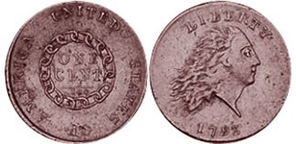 États-Unis pièce 1 cent 1793