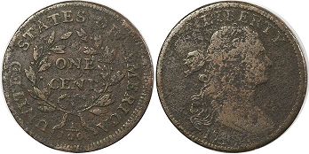 États-Unis pièce 1 cent 1797