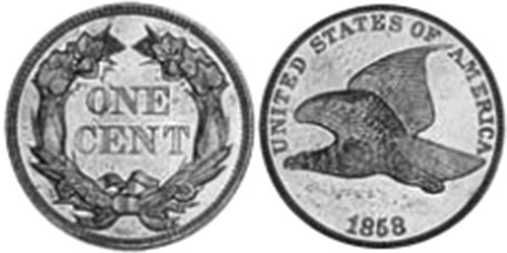 UNS Münze 1 Cent 1858