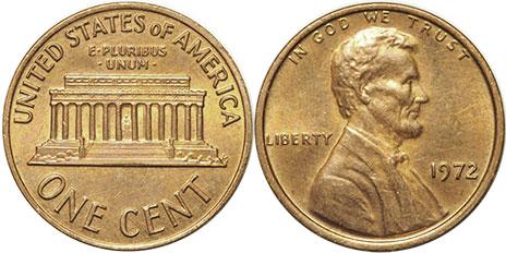 UNS Münze 1 Cent 1972