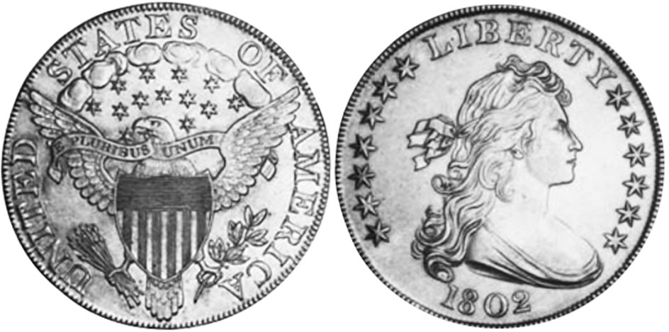 US coin 1 dollar 1802