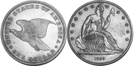 US coin 1 dollar 1839