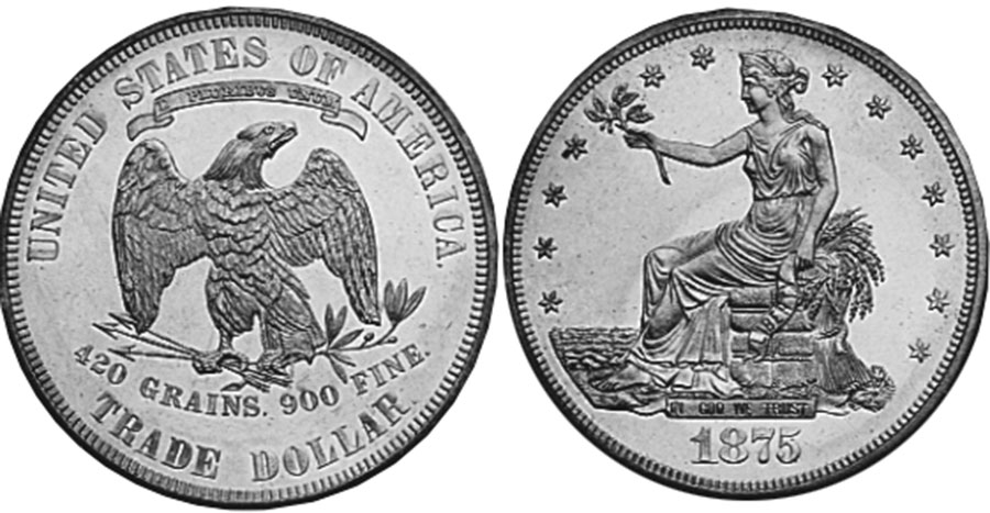 US coin 1 dollar 1875